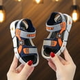 thumbnail image 5 of BOBOGOJP Boys Sport Sandals Open Toe Summer Athletic Water Sandals Adjustable Hook & Loop Straps Lightweight Breathable Non-slip Sandals Outdoor Walking Footwear for Kids Orange for 9, 5 of 5
