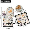 thumbnail image 6 of Cartoon Dog and Flower Kitchen Oven Mitt and Pot Holder Sets 2 Pcs for Baking, Cooking and Grilling, Heat Resistant Up To 392 °F, 6 of 7