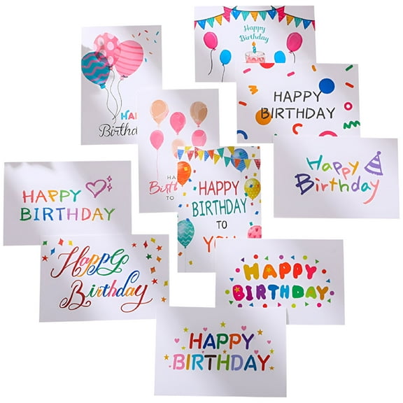 CCOCC 10pcs Birthday Cards Happy Birthday Greeting Cards Birthday Gift Cards
