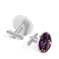 thumbnail image 3 of Grape Men's Stainless Steel Cufflink Set for Suits and Ties, Shirt Clip Included - Elegant Silver Jewelry for Formal Events, 3 of 6