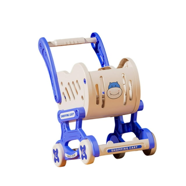 Carrito de compras para niños, carrito de supermercado multiusos, juguete de supermercado. azul