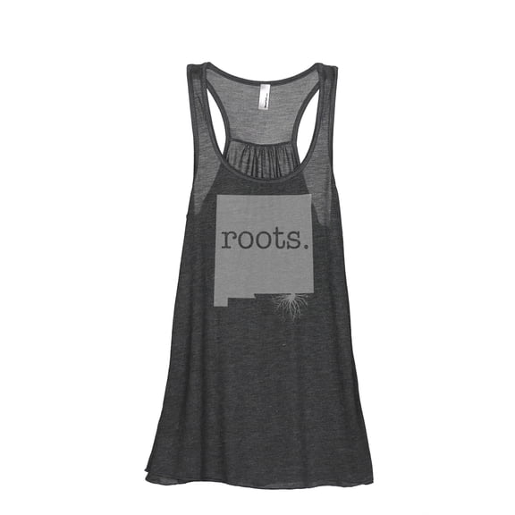 Thread Tank Home Roots State New Mexico NM Women's Sleeveless Flowy Racerback Tank Top Charcoal Small