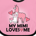 thumbnail image 4 of Inktastic My Mimi Loves Me Llama Girls Baby Bib, 4 of 4
