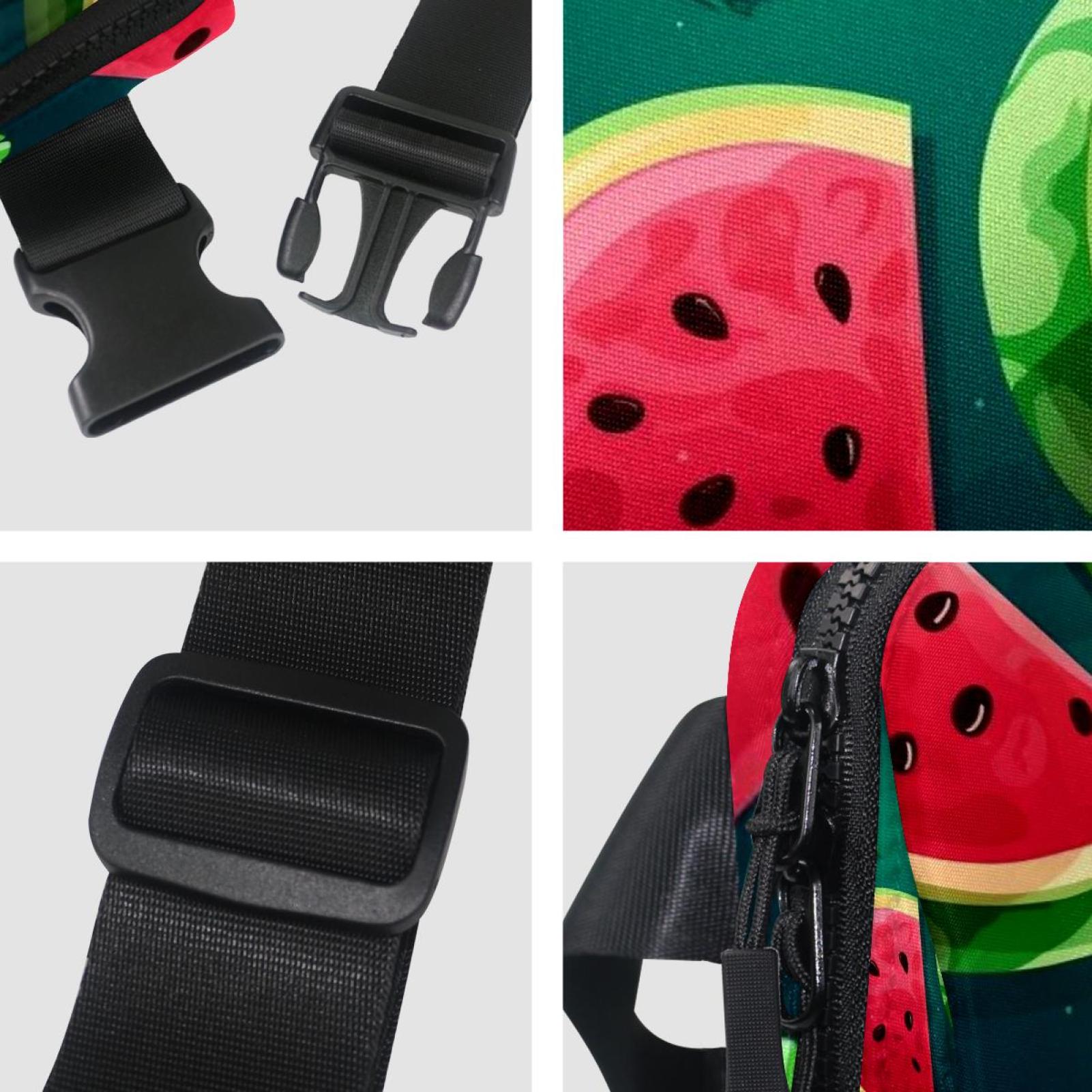 Watermelon Lightweight Adjustable Waist Bag with Extension Strap - Unisex Fanny Pack