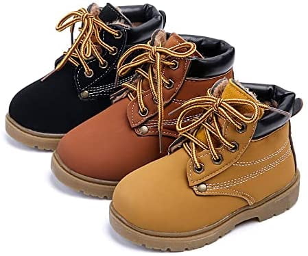 Toddler Baby Boys Girls Boots Kid Classic and Waterproof Hiking Outdoor Boots Rain Winter Snow Ankle Booties(Toddler/Little Kid)