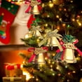 thumbnail image 4 of Gibobby Colgante de campana de plástico para decoración de árbol de Navidad, colgante pequeño, campana de plástico dorado como colgante, adornos navideños(GD3), 4 of 5