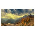 thumbnail image 2 of Caucasus Mountains Yellow Panorama - Landscape Artwork Canvas, 2 of 3