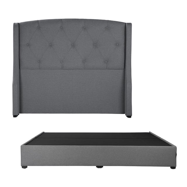 Box Base cama King Size + Cabecera Zefyr Gris