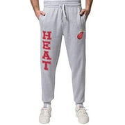 Ultra Game NBA Miami Heat Mens Basic Soft Terry Jogger Pants, Right Leg Logo, XX-Large