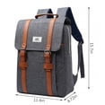 thumbnail image 2 of Backpack Nylon Polyester Unisex Schoolbag Zipper S Strap Nylon Rucksack Rucksack for Travel grey, 2 of 9