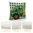 thumbnail image 4 of Awypu  St. Patrick's Day Pillow Cover 18 x 18 Inch Buffalo Check Clover Truck Throw Pillow Case Lucky Home Decorative Pillow Case Farmhouse Cushion Cover for Home Office Sofa, 4 of 5