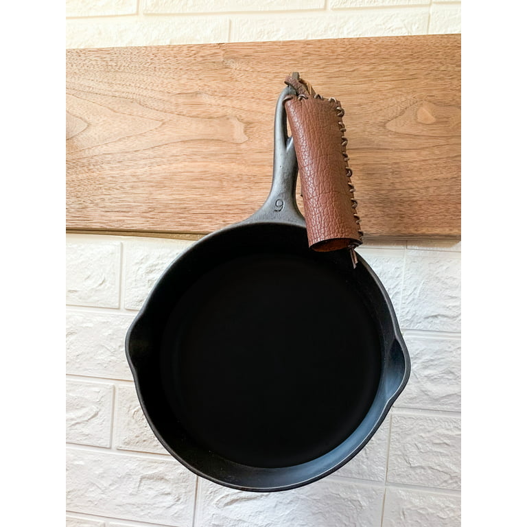 Leather Cast Iron Pan Handle Cover, Leather Pan Holder Leather Pot