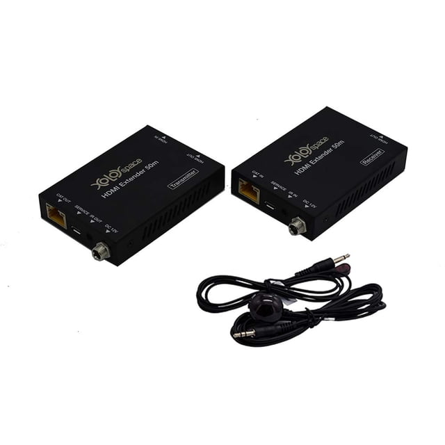 XOLORspace HT004S 60m 4K 60HZ 4:4:4 HDMI Extender Over CAT6 with HDMI Loop Out, IR Return Signal, PoC, HDMI 2.0b & HDCP 2.2 Standard, Bandwidth 18Gbps