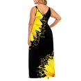 thumbnail image 4 of DYMADE Women Plus Size V-Neck Floral Print Long Dress, 4 of 4