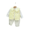 thumbnail image 2 of Esaierr Toddler Baby Newborn Puffer Vest for Kids Girls Vest Jacket Lapel Button Pockets Autumn Winter Baby Small Fragrant Wind Waistcoat Padded Thickened Vest for 9M-6Y, 2 of 5