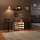 thumbnail image 2 of 3 - tier wine bar gabinete con detachable wine rack, cajón, glass holder y mesh door - a durable y estilizado para gris almacenamiento solution, 2 of 7