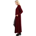 thumbnail image 3 of JED FASHION Women's Long Sleeve Maxi Cardigan with Side Pockets, 3 of 3