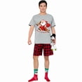 thumbnail image 3 of iHapHap Family Christmas PJs Plaid Short Sleeve 2Pc Sleep Set, Womens S, 3 of 6