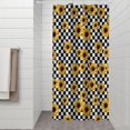 thumbnail image 2 of Black White Checker Sunflower Pattern Shower Curtain 36"x72" ,Bathroom Decorative Shower Curtains Set with 12 Hooks,Modern Waterproof Washable Shower Curtain, 2 of 6