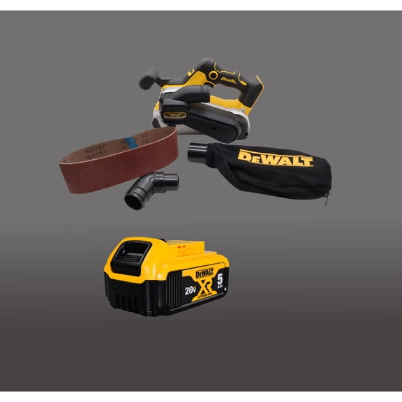 DeWalt DCW220B 20V MAX* Cordless Belt Sander with 5Ah Battery