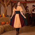 thumbnail image 6 of Medieval Costume Women, Renaissance Costume Women, Cosplay Dress, Women's Medieval Renaissance Costume Cosplay Over Dress Halloween Vampire Bride Costumes Dress for Women, Yellow M, 6 of 7