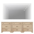 thumbnail image 6 of WAMPAT 3 Drawer Dresser Set of 3 for Bedroom,Oak Dresser Closet Dressers Chest of Drawers for Living Room, Entryway and Hallway, 6 of 9