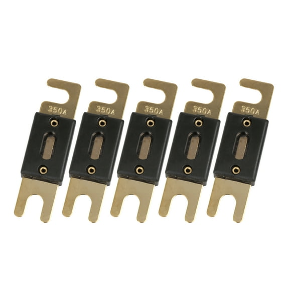 5 Pcs 350 Amp ANL Fuse Gold Tone Plated for Auto Car Audio Video Stereo