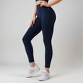thumbnail image 4 of Women's High Waist Seamless Leggings with Full-Length Ankle Fit - X Large, Navy, 4 of 7