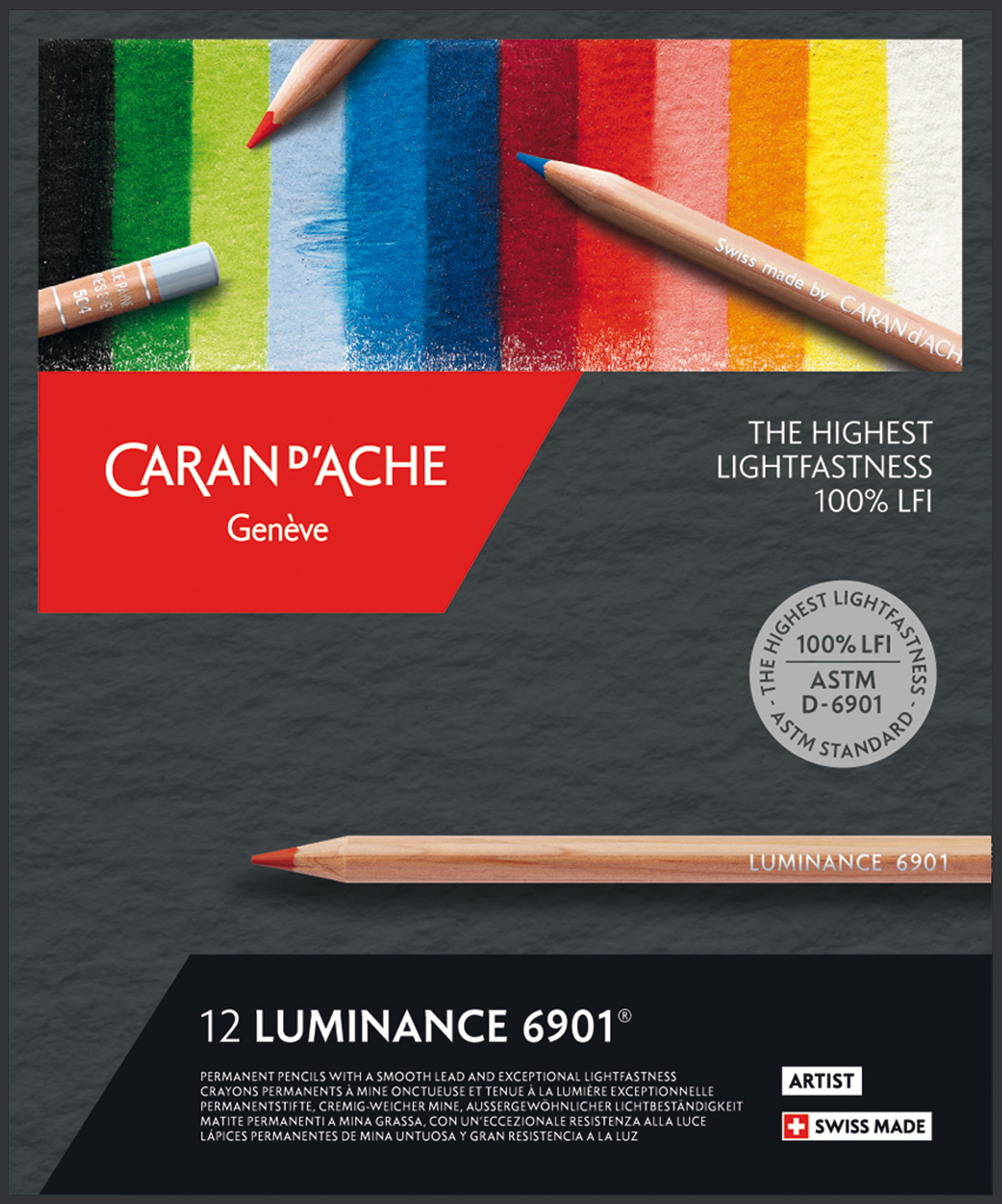 Colores Caran d'Ache Luminance 6901® de 12 Und – Partte