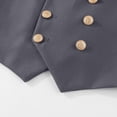 thumbnail image 6 of Boys Blazer Vest, Preppy Style Casual Waistcoat for Kids, Mid-Length Layering Vest for Autumn Winter School and Outdoor Activities, Boys Sleeveless Jacket, 2-14Y Grey 100, 6 of 9