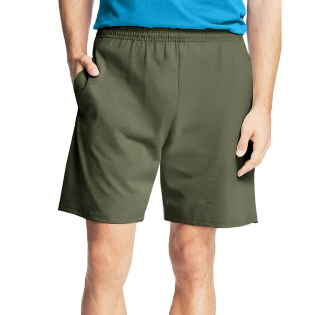 Hanes Shorts en Coton pour Hommes, 4TG, Vert Camouflage