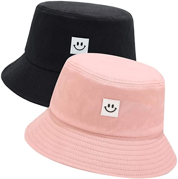 2 Pack Smile Bucket Hats for Women 