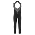 thumbnail image 4 of inlzdz Kids Girls Sleevless Shiny Rhinestone Ballet Dance Gymnastics Leotard Figure Skating Jumpsuit Black 10, 4 of 7