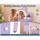 thumbnail image 2 of Yeshouse tocador infantil con espejo en forma de oso, incluye taburete y luces LED, escritorio de maquillaje de madera estilo princesa con cajones de almacenamiento, mueble de juego seguro para niñas, 2 of 9