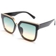 thumbnail image 3 of FEISEDY Fashion Women Men Sunglasses Square Frame Metal Shape Nesting Lenses B2595, 3 of 14