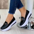 thumbnail image 3 of Mocassins à Plateforme Confortables pour Femmes, Décontractés, Plats, en PU, Chaussures de Marche, Style Vintage, 3 of 7