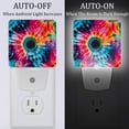 thumbnail image 2 of Tie-dye LED Square Night Lights: Energy-Efficient and Stylish Illumination Device for Bedrooms and Living Areas, Set of 2, 200 Characters., 2 of 6