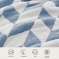 thumbnail image 4 of Chevron Blue Twin (60"x80") Knit Throw Blanket, 4 of 6