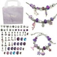 thumbnail image 1 of 64pcs DIY Charm Bracelet Gift Box Jewelry Making Kit with Beads Charms Pendants, 1 of 5