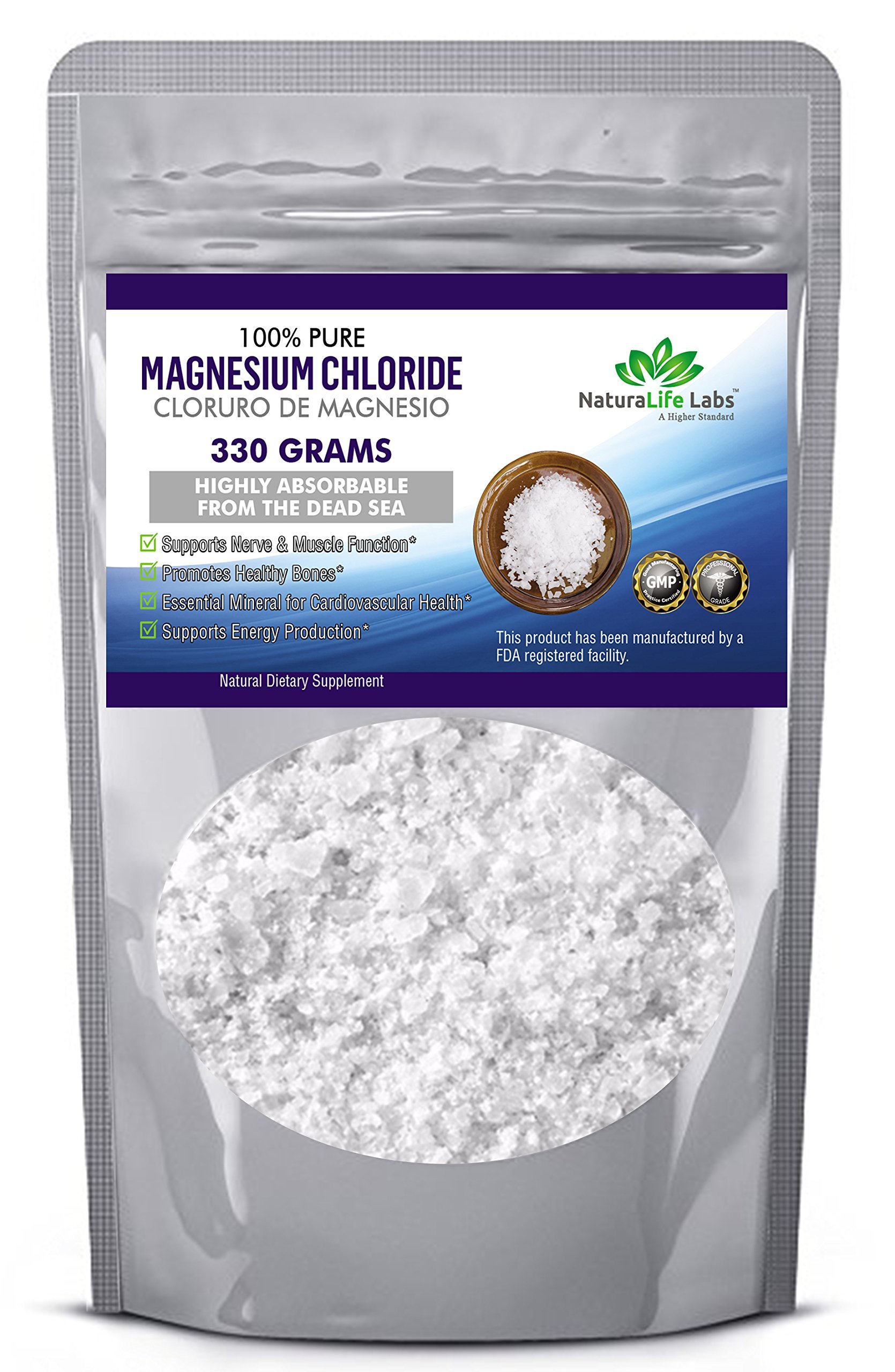 Magnesium Chloride Food Grade Edible Cloruro de Magnesio 330 grams 100