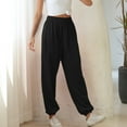 thumbnail image 6 of WTXUE Sweatpants, Slacks Women's Active Elastic Waist Baggy Workout Joggers Pants, Pantalones De Mujer, Black, 6 of 9