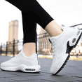 thumbnail image 6 of Elecsop Sneakers for Women, Fashion Air Cushion Mesh Lightweight Breathable Walking Running Shoes for Women, White, 6 of 7
