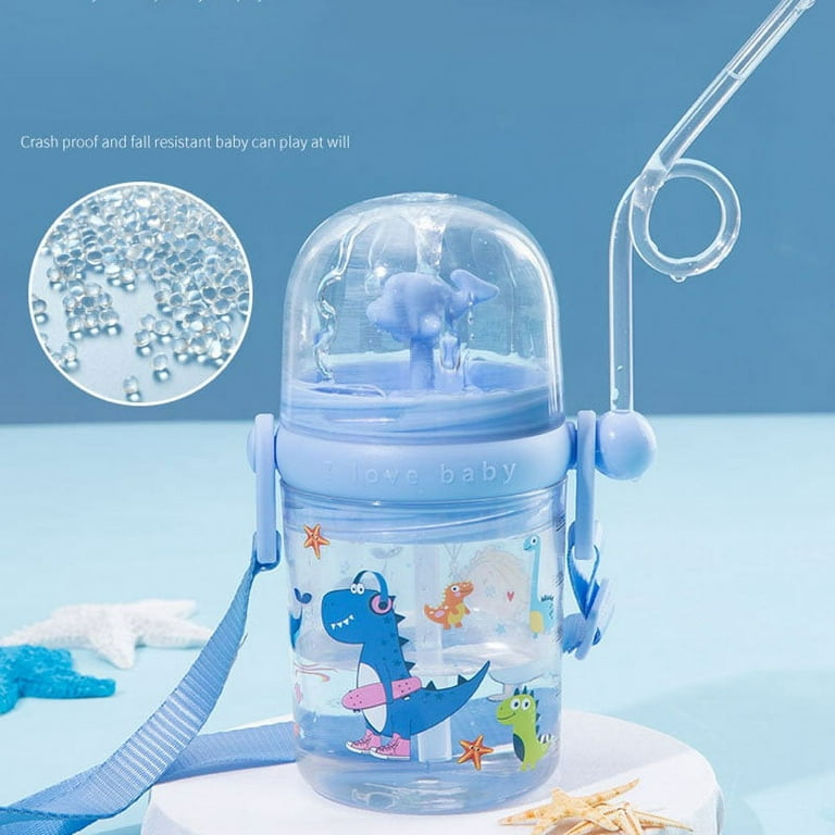 Cute Sippy Cup for Babies, Cartoon Kids Drop-Proof Whale Spray Drinking Cups  with Straw, Outdoor Portable Children Water Bottle Baby Feeding, Light  Purple 