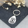 thumbnail image 3 of Amulet Charms Devil Eye Long Cilia Stainless Steel Teardrop Pendant Key Chain for Jewelry Key Chain Accessorie, 3 of 6