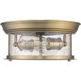 thumbnail image 5 of 2 Light Flush Mount In Seaside Style 11 Inches Wide By 5.5 Inches High-Bronze Finish Z-Lite 727F10-Brz, 5 of 9