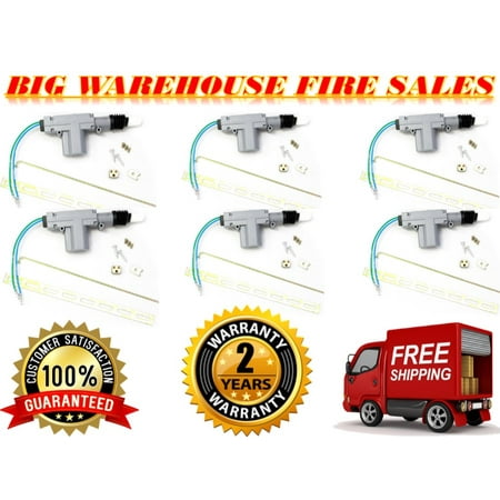 6 Patron Universal Power Door Lock 2 Wire Actuator Motor Kit PDLA-6