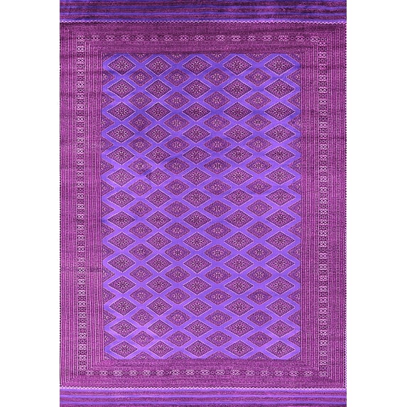 Ahgly Company Indoor Rectangle Oriental Pink Industrial Area Rugs, 6' x 9'