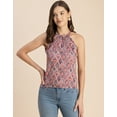 thumbnail image 2 of Moomaya Sleeveless Halter Neck Printed Loose Fit Top - Women's Summer Top, 2 of 9
