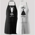 thumbnail image 6 of Matching Couple Aprons with Gloves Soft Adjustable Design Wedding Theme Kitchen Set Anniversary Gifts for Newlyweds, 6 of 9