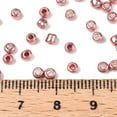 thumbnail image 4 of 8/0 Glass Seed Beads Metallic Colours style Round Indian Red 8/0 3mm Hole: 1mm about 1111pcs/50g, 4 of 4